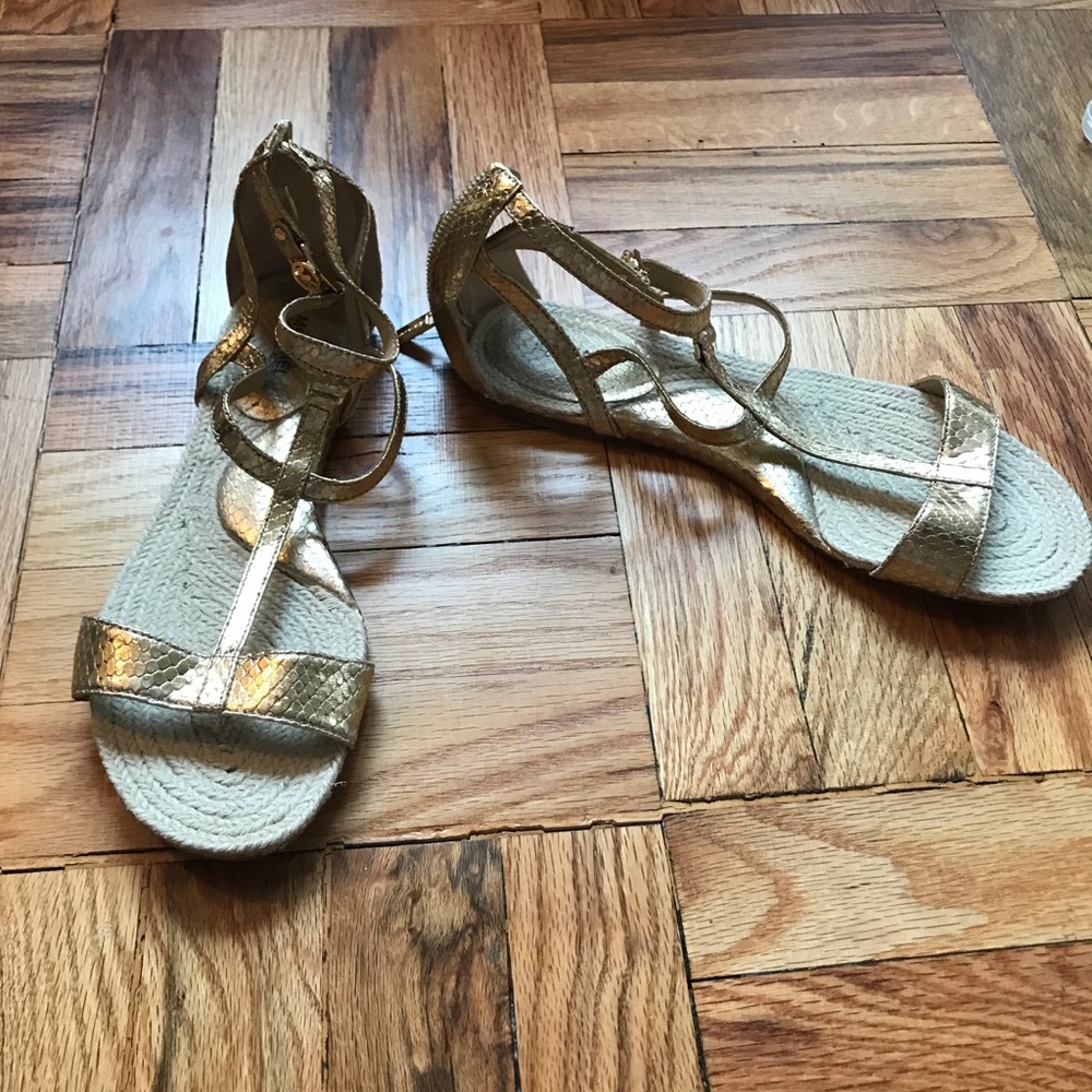 Michael kors gold sandals